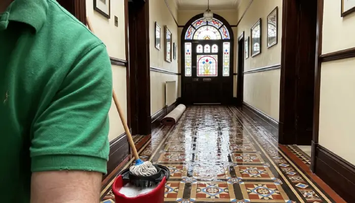 Royal Cleaning's 3-person team outside a Victorian house near Dulwich Park