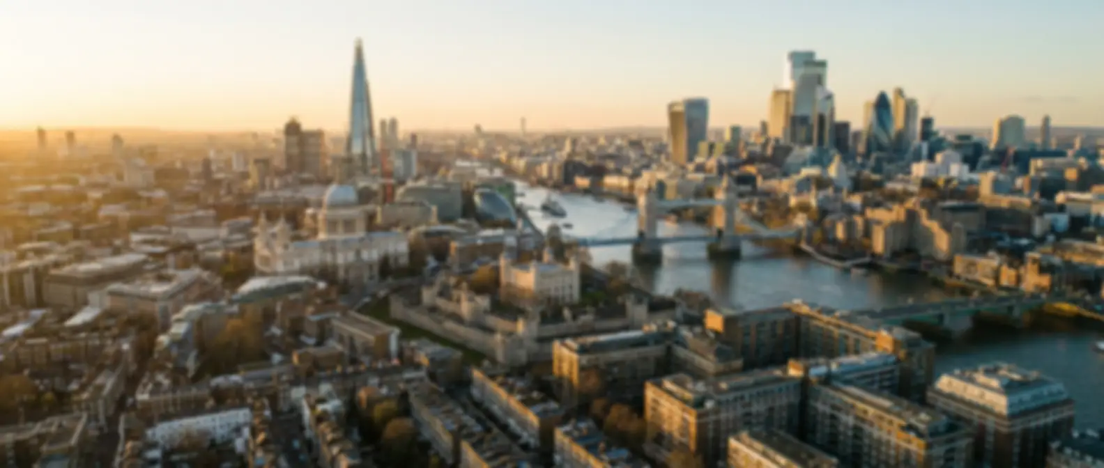 London skyline showing residential areas across the city